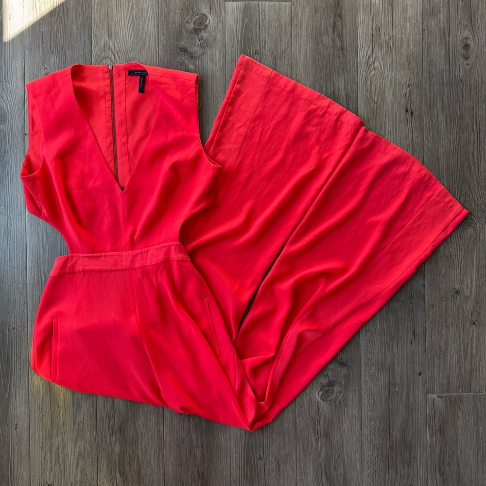 BCBGMAXAZRIA Malgosia Jumpsuit | Bright Poppy Red | L